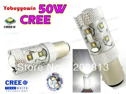 Free Shipping 2x 50w WHITE CANBUS ERROR FREE CREE Chip Led P21W 382 BA15s 1156 LED CAR BULB REVERSE DRL