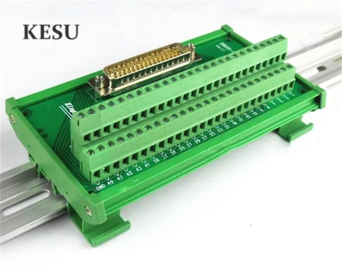 Imagem -02 - Pinos Db50 D-sub Dr50 Fêmea Macho Sinais Terminal Pcb Breakout Linha Adaptador Conector Banhado a Ouro 50