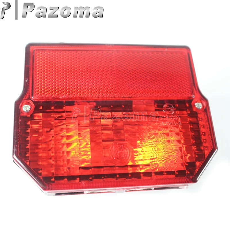 Motorbike Rear Red Tail Light Reflector License Plate Light Taillamp for MZ ETZ 150 250 251 301 Simson SR50 S51 Suzuki TS125 150