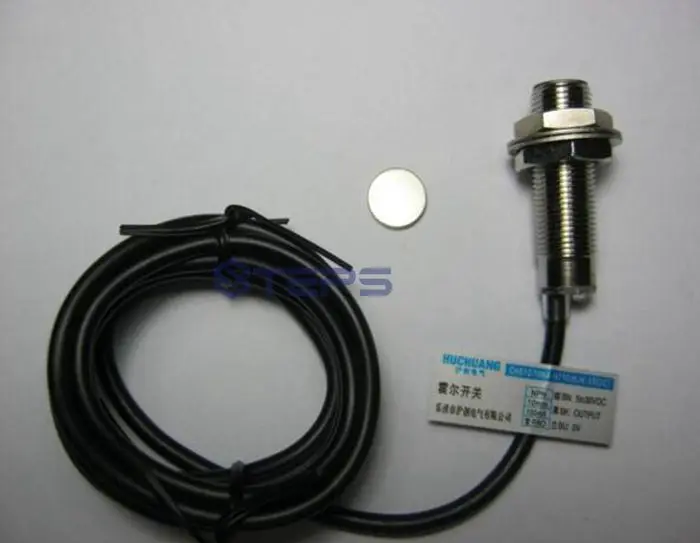 Free shipping A hall effect sensor proximity switch DC5-30V NPN three wire  normally open diameter 12mm