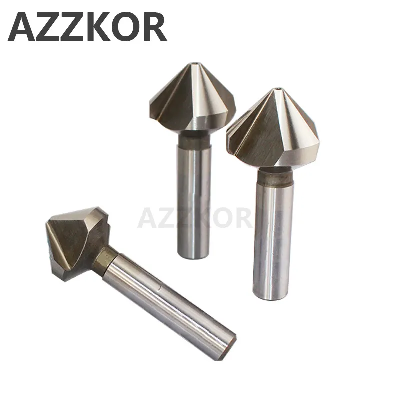 Milling Cutter Chamfer Endmills Tool Cnc Maching 3 Teeth 90 Degree HSS Top Milling Reamer High Hardness Steel By Material Cutter