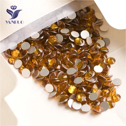 YANRUO 2058NoHF SS3-SS34 Topaz Non Hot Fix Rhinestone Flat Back Crystal Strass DIY Stick On Nails Decoration