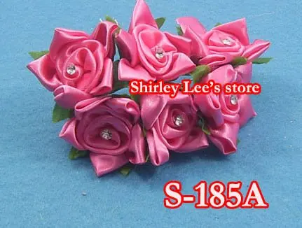 Wholesale--120 bunches=720pcs fabulous Diamante Satin Star Flower (Free Shipping by Express to some countries)