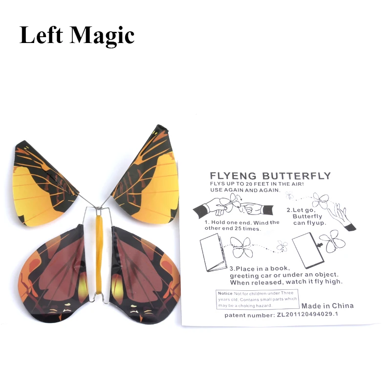 5pcs Magic Toys Hand Transformation Fly Butterfly magic tricks Novelty Surprise Prank Joke Mystical Fun Classic Toys gadgets Gag