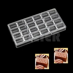 Cuboid surface wave Polycarbonate Chocolate Mold DIY kitchen confectionery tools  baking cake decoration candy mould