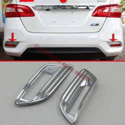 ABS Chrome Rear Fog Light Lamp Cover Trim For Nissan Sentra 2016 2017 Car Accessories Stickers W4