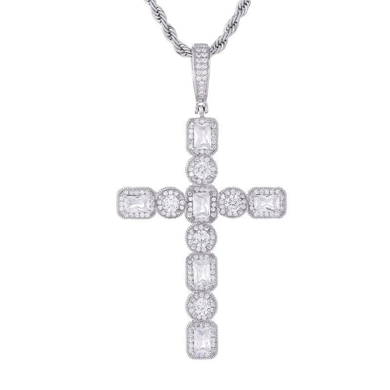 

Хип-хоп Bling Iced Out кубический цирконий крест подвески ожерелье золотого цвета AAA CZ камень ожерелья для мужчин женщин модные ювелирные изделия подарок