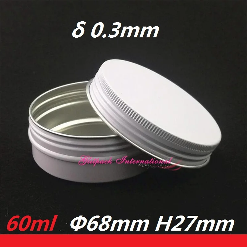 empty pomade jars 60g white makeup jar with lid 60ml tea jar slime container box soap packaging 60ml aluninum can can printing