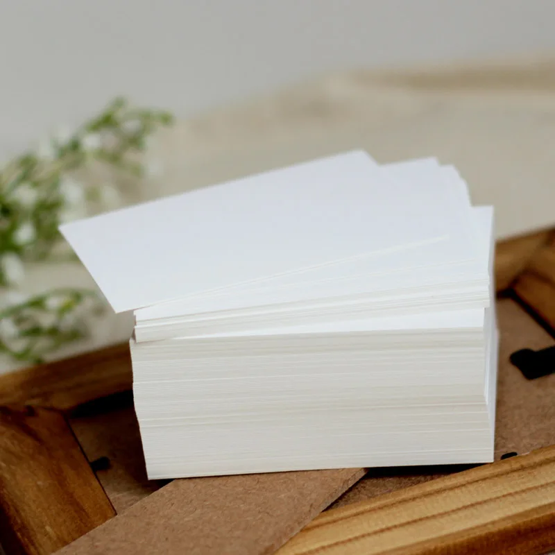 Wooden paper white blank card DIY handwritten message card postcard 350g blank thick paper