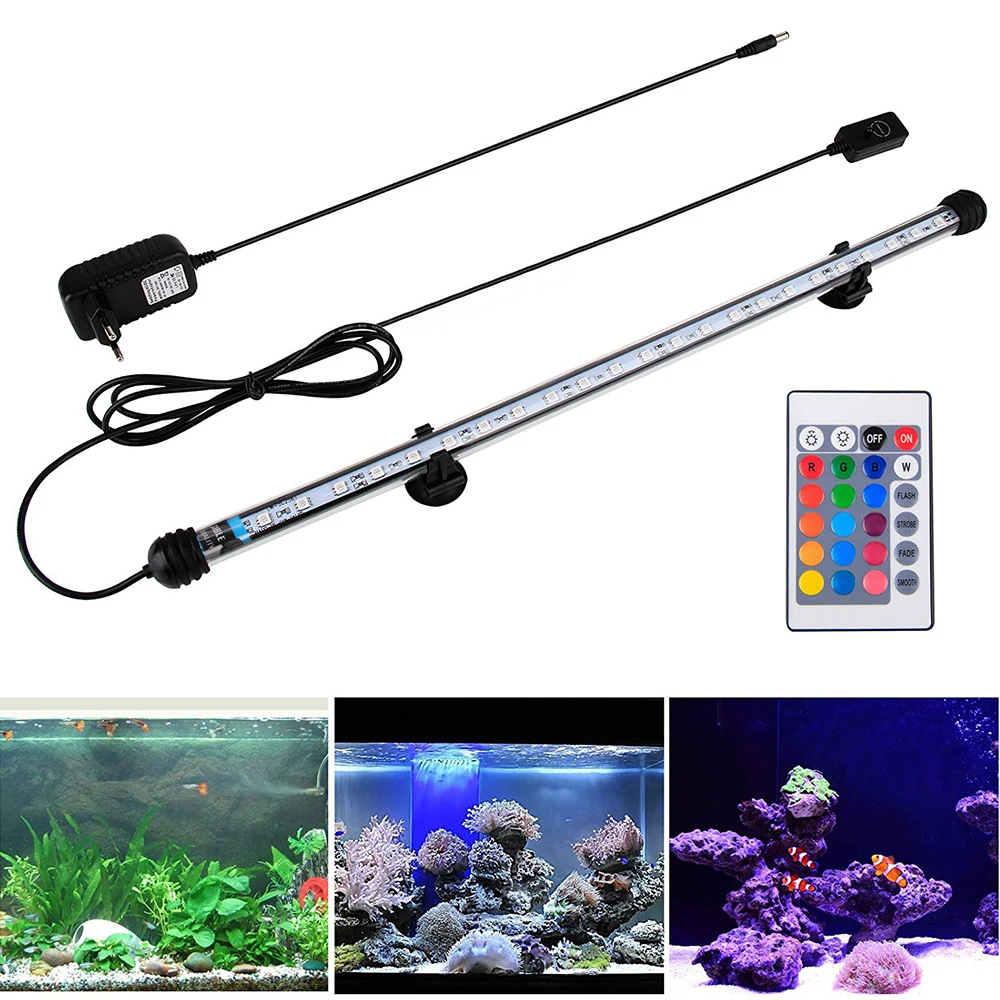 DONWEI 28CM 38CM 48CM Fish and Water bio-lighting Underwater Lights Fish Tank Aquarium LED Submersible Lamp