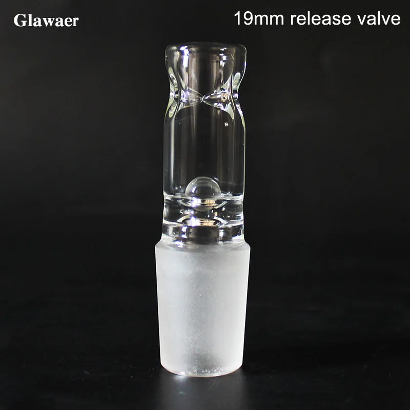 1pcs glass hookah shisha 14mm or 19mm spiral shape contact valve bent type connect valve release vapor valve hookah accessories