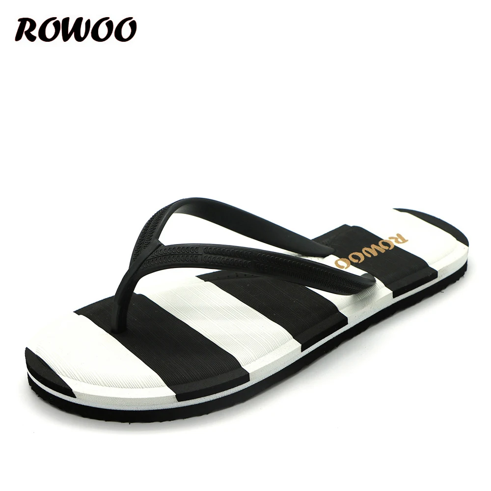 

Women's Thong Flip Flops Striped Casual Summer Beach Sandals for Ladies Multicolor Flat Slippers Female Footwear Wholesale