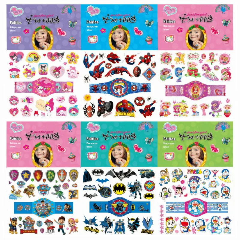 Wholesale 5000pcs Cute Movie Cartoon Tattoo Car Kid Temporary Tattoo Nontoxic Children Body Tattoo Waterproof Child Removable