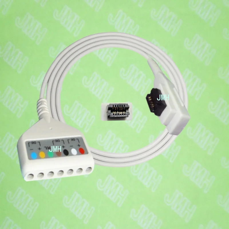 

Compatible with GE SEER MC ECG Machine the 41959-007,DIN 7-lead holter trunk cable,AHA or IEC.