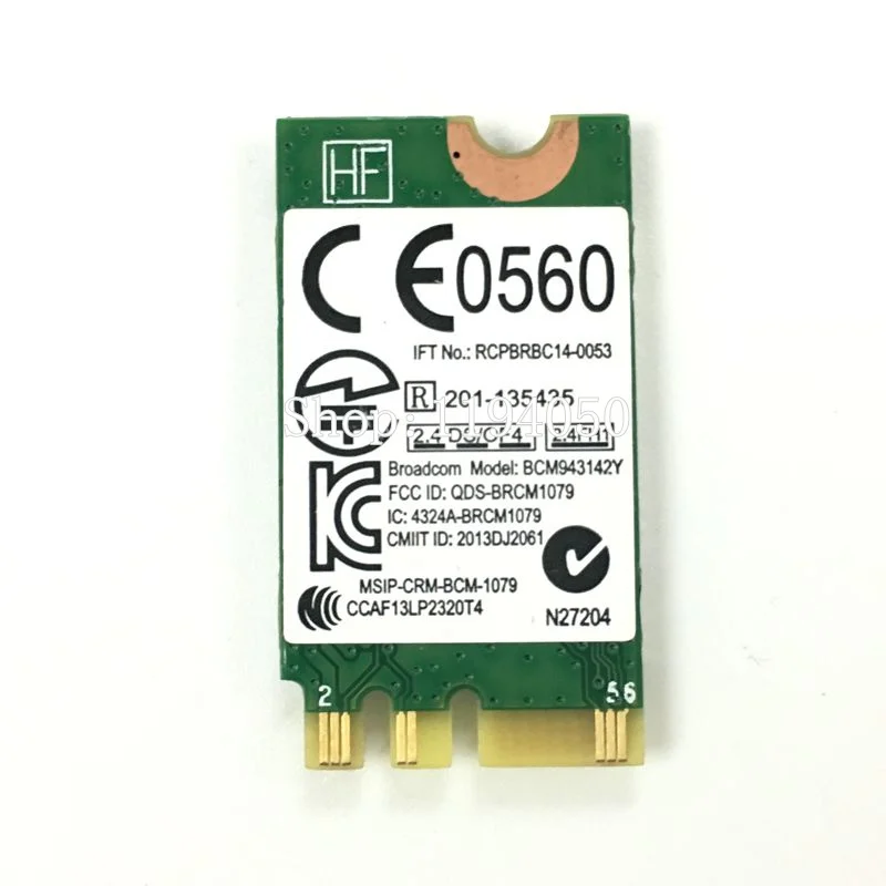 DW1708 Broadcom BCM943142Y Wireless M.2 NGFF WiFi Bluetooth 4.0 Card 802.11b/g/n BCM43142 Wireless network card