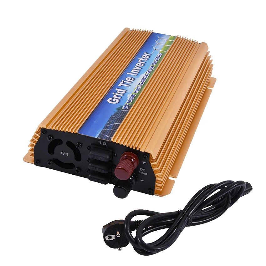 New Arrival Input 22-50VDC 1000W Solar Grid Tie Gold Inverter WV1000W with MPPT Output 90-140V/180-260V 110VAC/220VAC 50hz/60hz