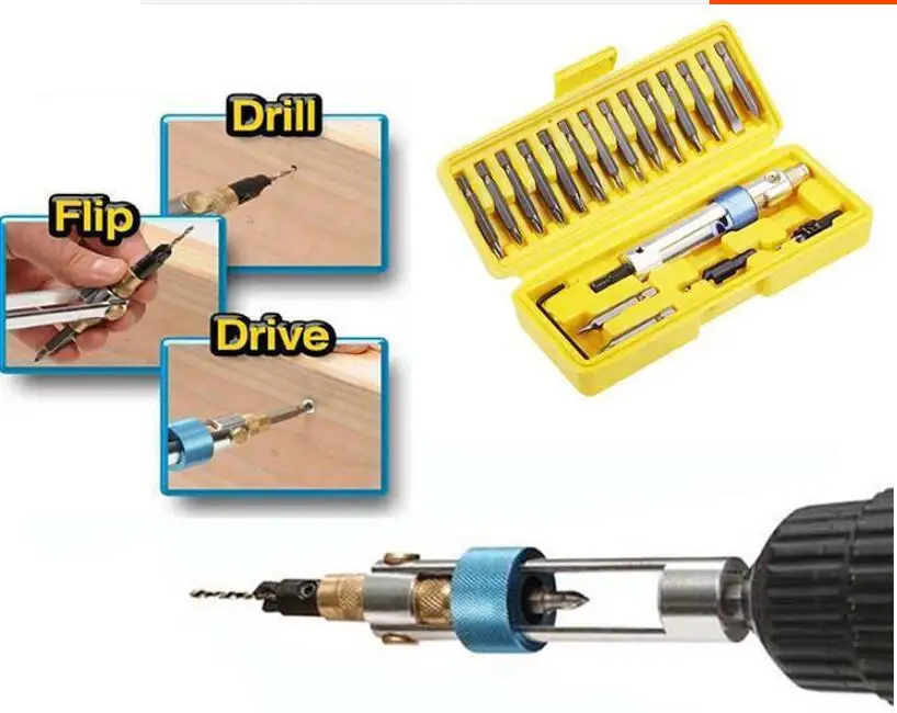 High-speed steel drill Batch head converter Wind batch double screwdriver 20pcs in one set PH0/PH1/PH2/PH3