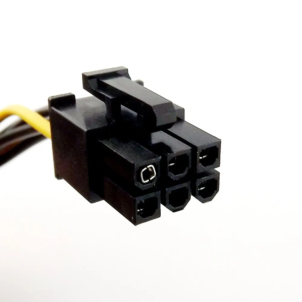 1x doble 4 pines Molex a 6 pines PCI-E, convertidor de fuente de alimentación, conector Y Cable divisor 15cm