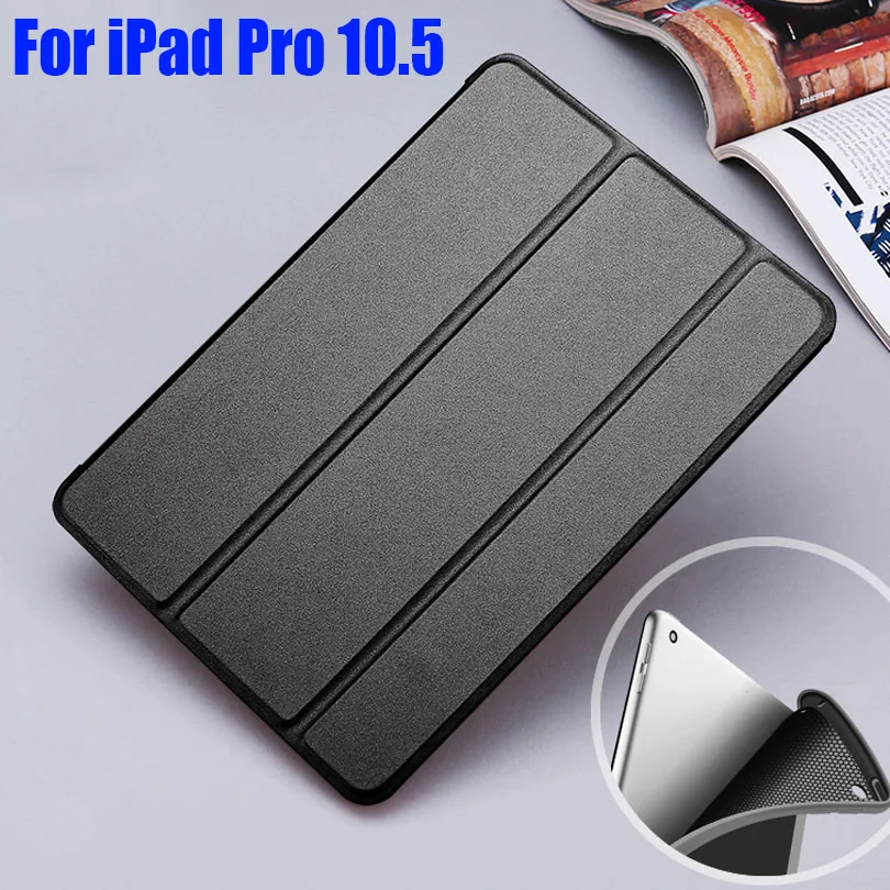 Smart Cover for iPad Pro 10.5 inch PU Leather TPU Silicon Back Slim Light Weight Case For iPad Pro 10.5 A1701 A1709 IPP1