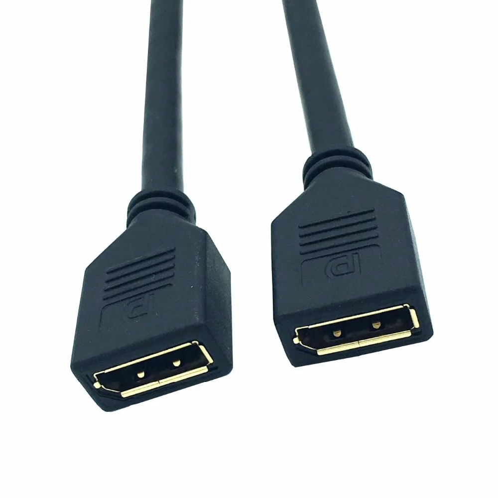 DP DisplayPort Женский к женскому удлинителю порт дисплея Женский Удлинительный кабель с винт крепления панели 30 см 2K * 4K @ 60Hz