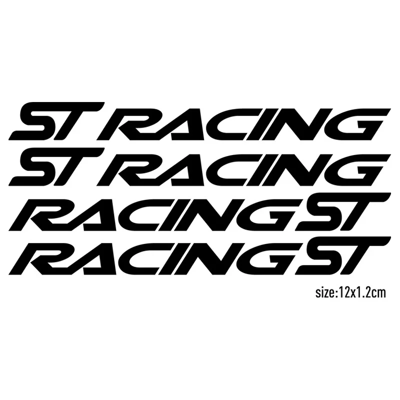 10 Sets Customiztion ST RACING Car Stickers Decal Car-styling for FORD FOCUS 2 focus 3 Mondeo Fiesta Kuga MK2 car accessories