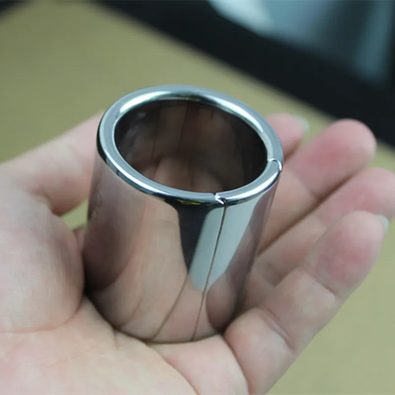 3 Sizes Stainless Steel Flake Male Scrotum Pendant Bound Cockrings Testicle Bondage Penis Ring Stretcher Testis Weight BB211