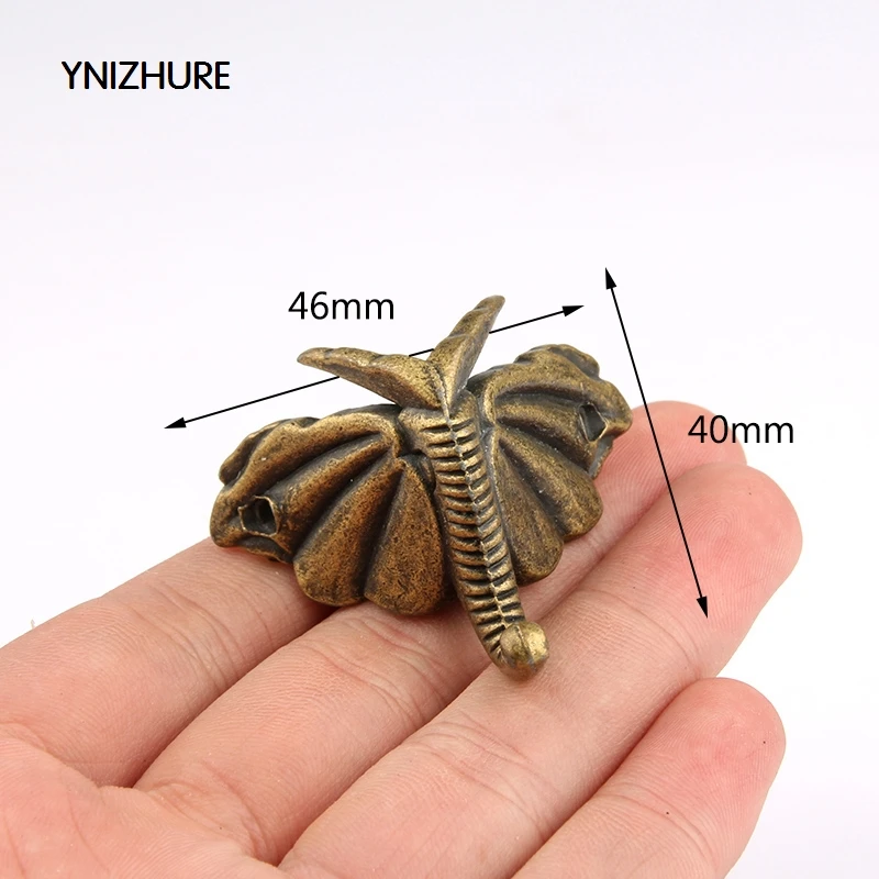 20pcs 46*40mm Special Offer Real Antique Wooden Trunk Legs Foot Elephant Decorative Gift Corner Bronze Alloy 46 * 32mm