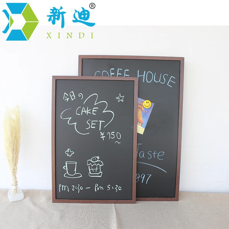 Magnetic 40*60cm BlackBoard MDF Wood Frame ChalkBoard Free Accessories Black Board Dry Erase Board Restaurant Office Supplier