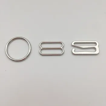 Dropshipping 500pcs/lot silver alloy underwear elastic ring slider hook bra strap adjusters 089