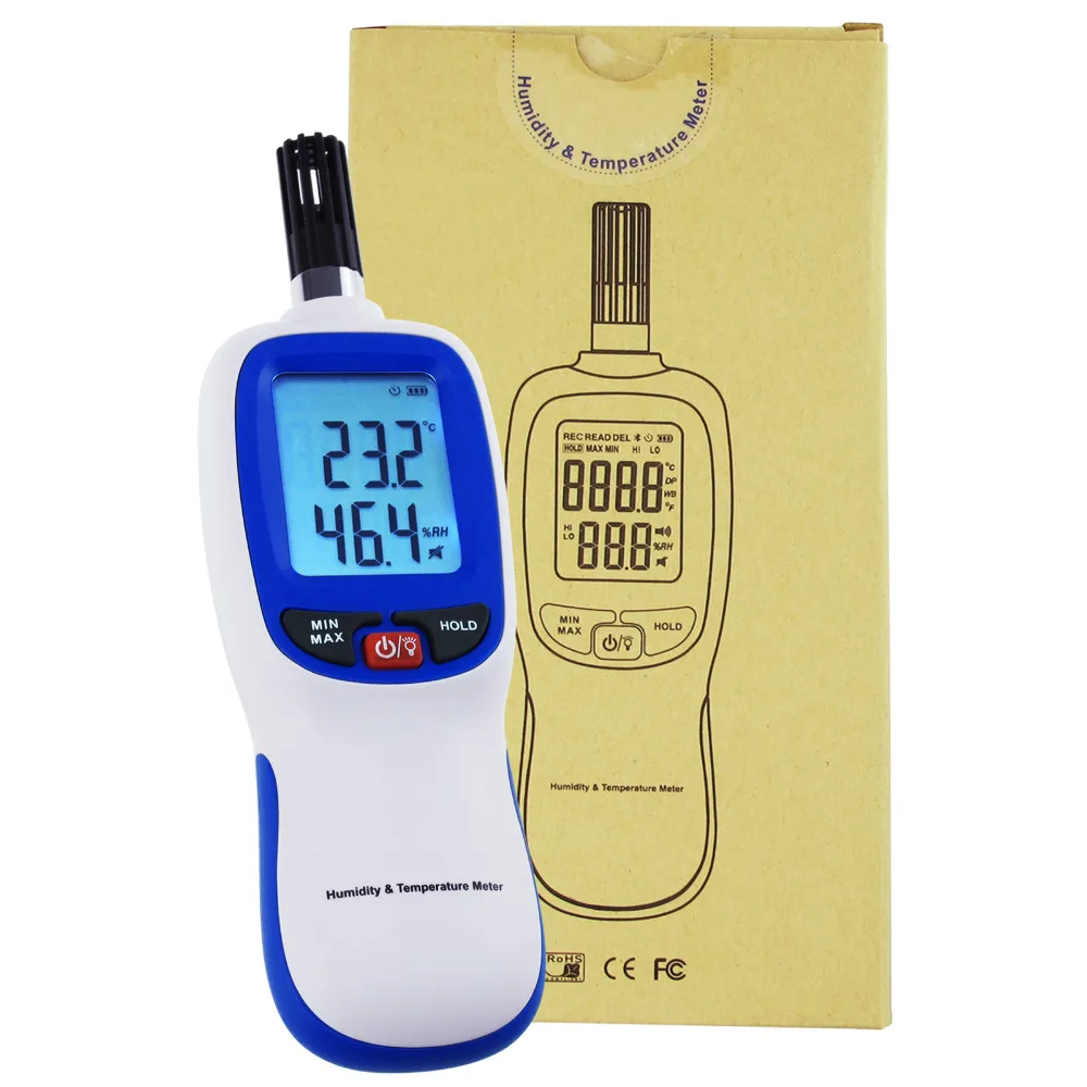 

Digital Humidity & Temperature Meter -20~70degC Dew point & Wet-bulb Temperature range Hygrometer Psychrometer LCD Backlight