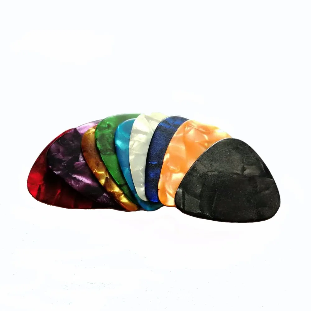 Blank Celluloid Guitar Picks, Mixing Colors, Heavy Plectrum, 1.2mm Thickness, 100 PCs/Lot, Free Shipping, Hot Selling