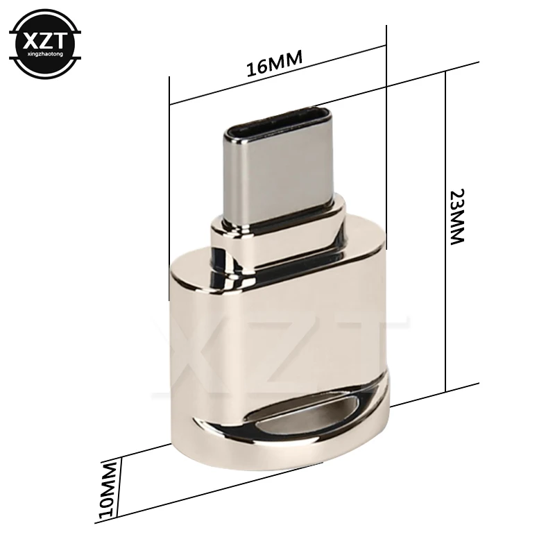 Tipo C USB 3.1 alluminio OTG Mini adattatore Multi lettore di schede di memoria per Micro SD/TF Microsd Laptop Smartphone Tablet Cardreader