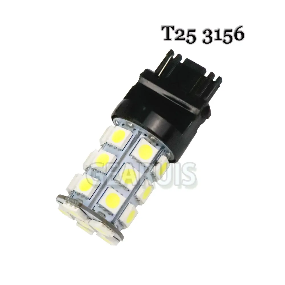 10pcs T25 3157 3156 p27/7w T20 W21W W21/5W WY21W 7440 7443 LED 27 SMD 5050 Car Brake Reverse Light Lamp Turn Signal lights 12V