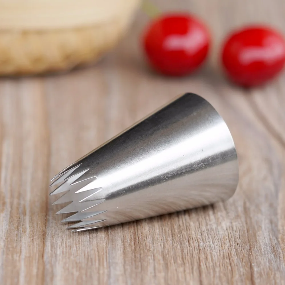 #9FT Large Size Cake Decorating Pastry Piping Nozzle Icing Tips Bakeware Kitchen Cookies Tools Stainless Steel