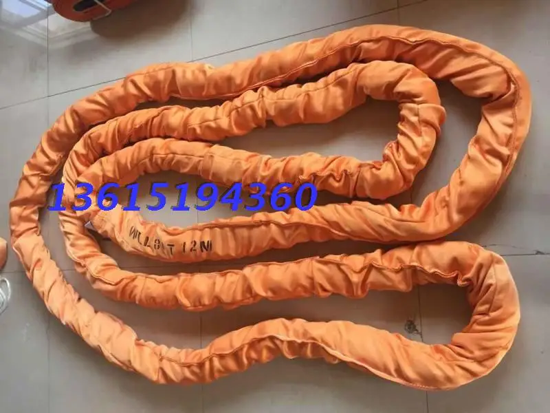 80T7M14M flexible lifting belt ring lifting sling industry round sling 7 tons 80 m 14 m