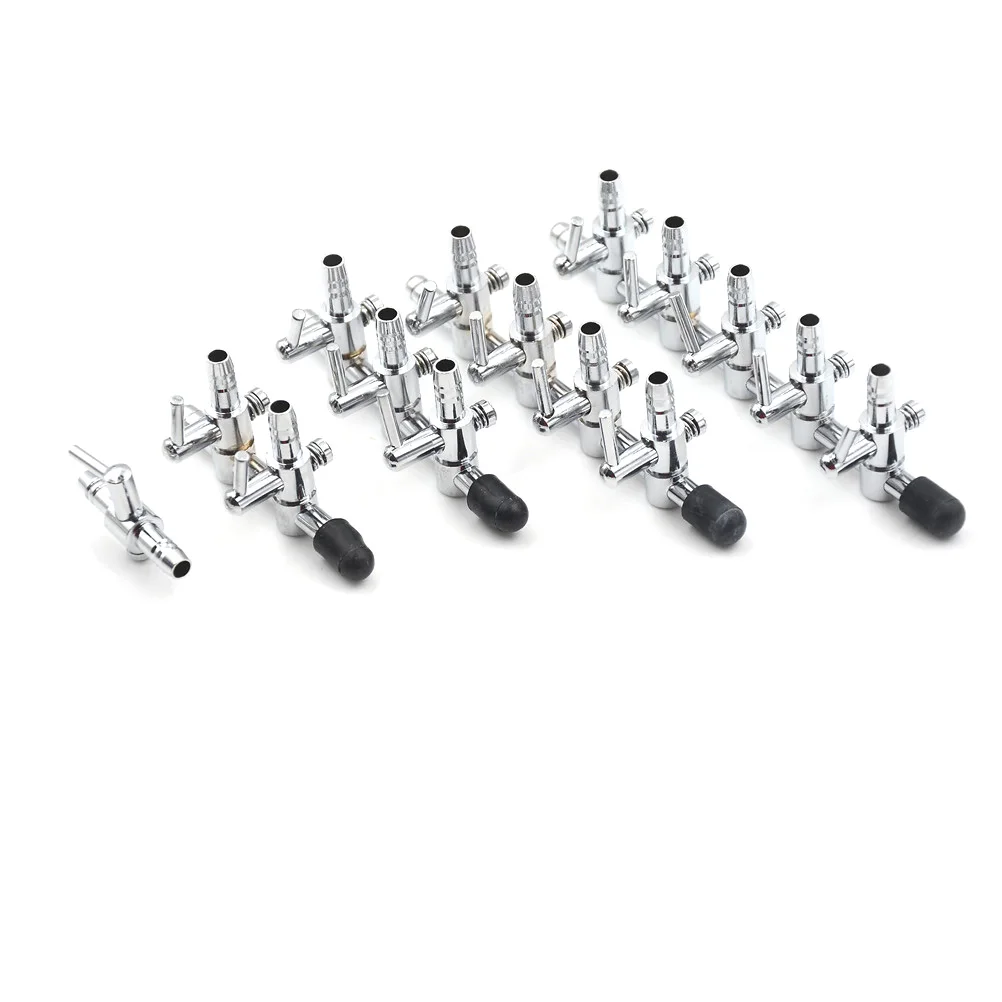 1 2 3 4 5 vie serbatoio acquario in acciaio inox pompa aria flusso d'aria Splitter flusso d'aria tubo tubo linea valvola di controllo valvola interruttore