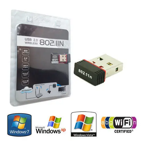 Mini 150m usb wifi sem fio lan 802.11 n/g/b adaptador nano rede n rápido