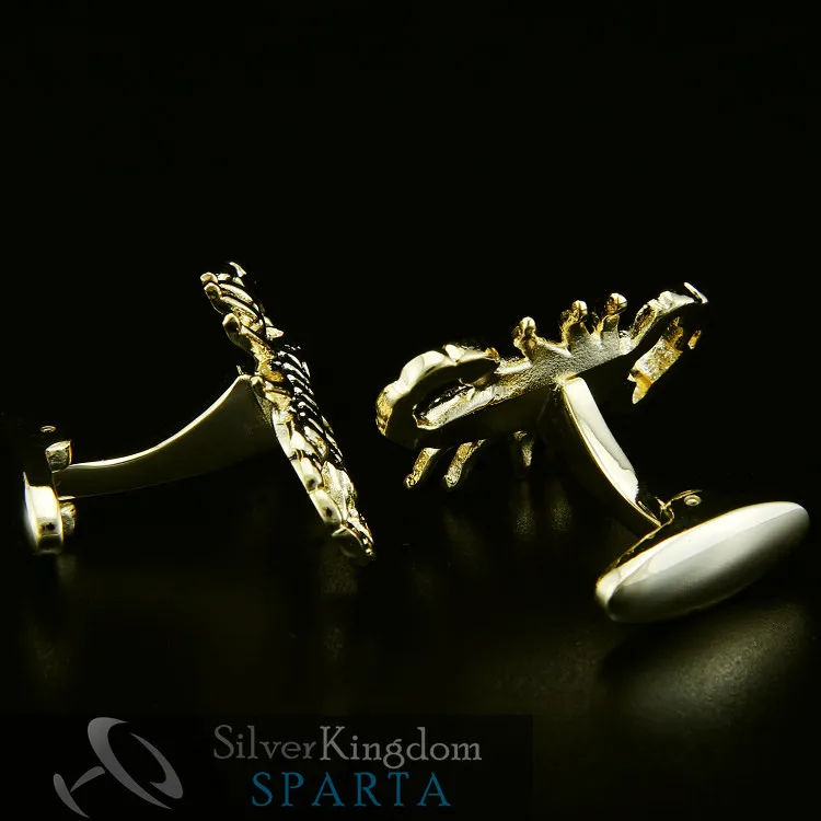 SPARTA Gold Electroplated 3D Scorpion cufflinks men's Cuff Links + Free Shipping !!! metal buttons