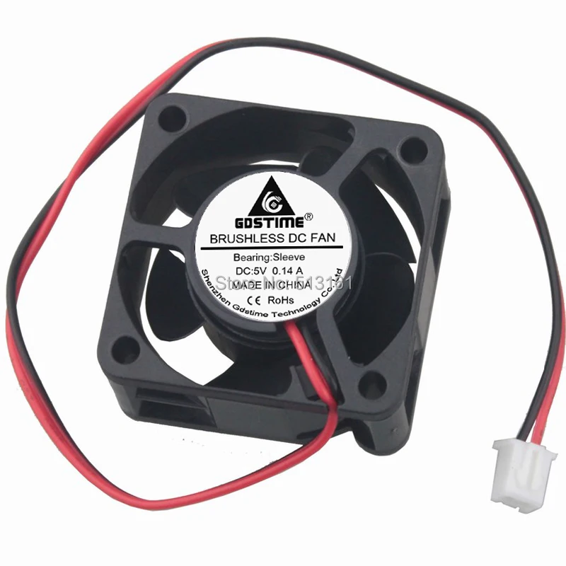 5 cái/lốc Gdstime Không Chổi Than Nhỏ DC Cooling Fan 5 V 40 mét 40x40x20 mét 4020 s 2Pin