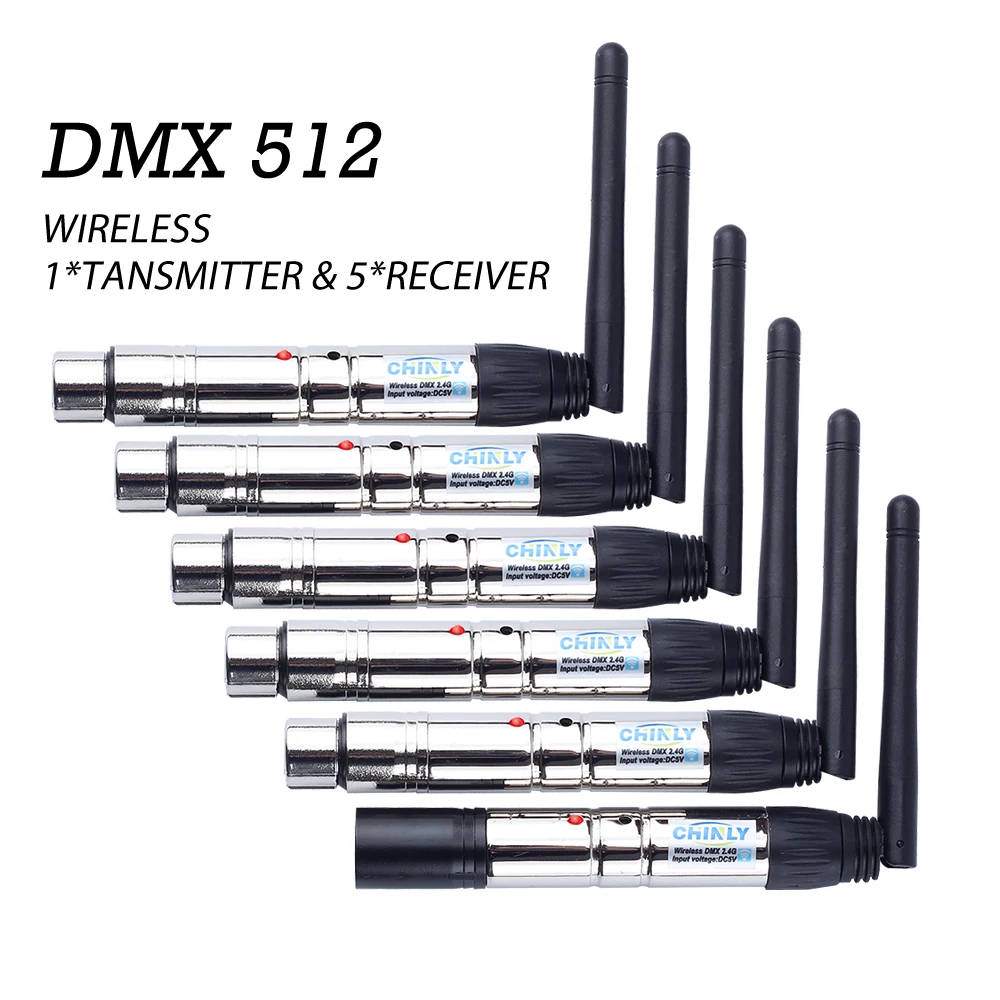 DMX512 Wireless Transmitter Receiver DMX Lights Controller 2.4G Communication Distance 400M Party Stage Lighting Effect US Spot