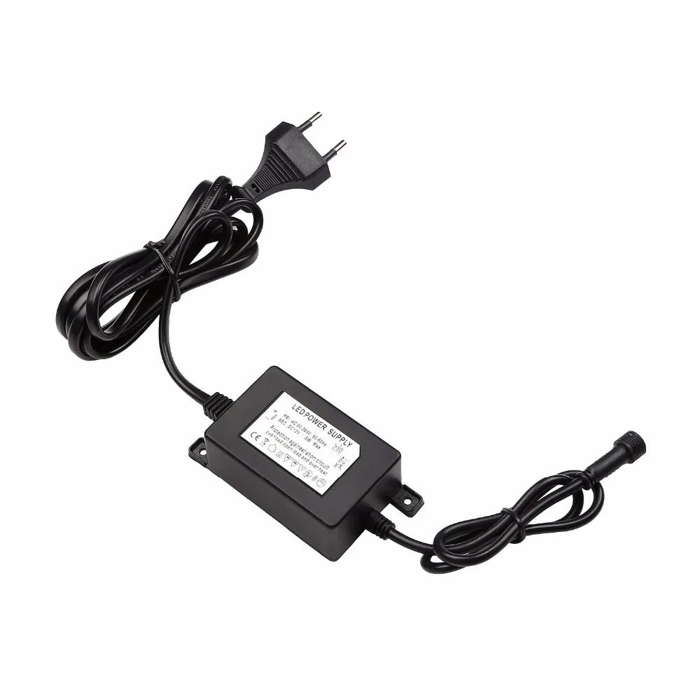 Fonte de alimentação com transformador ip67 12v, 8w, à prova d\'água, para luz led, áreas externas ou internas, tomada ue, eua, reino unido, au