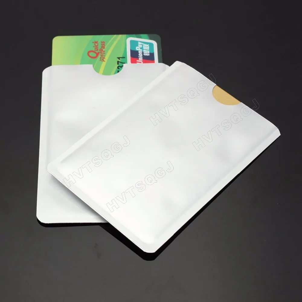 10pcs Free shipping Custom RFID Anti Scan Blocker Sleeve / Visa Card RFID Protector Blocking Sleeve