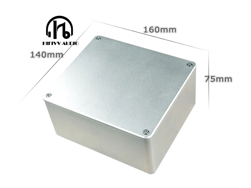 160*75*140Mm E-Core Transformator Cover Aluminium Schild Behuizing Hifi Audio Buis Versterkers Chassis Shell Diy Systeem