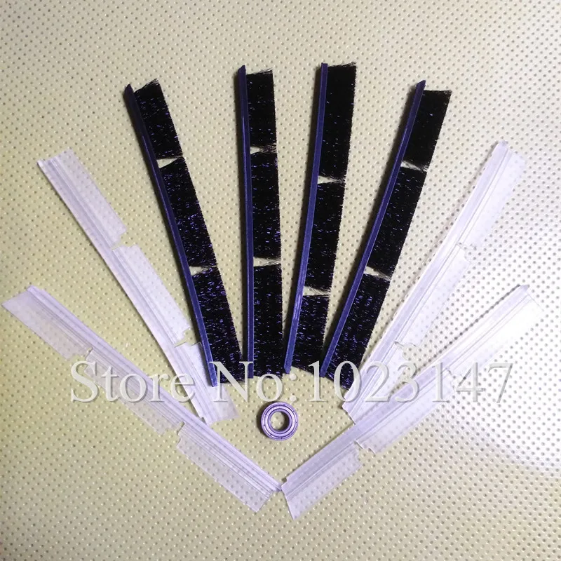 4x Silicone Blades + 4x Brush + 1x Beater bearing Replacement for Neato Botvac 70e 75 80 85 Automatic Vacuum Cleaner Robots