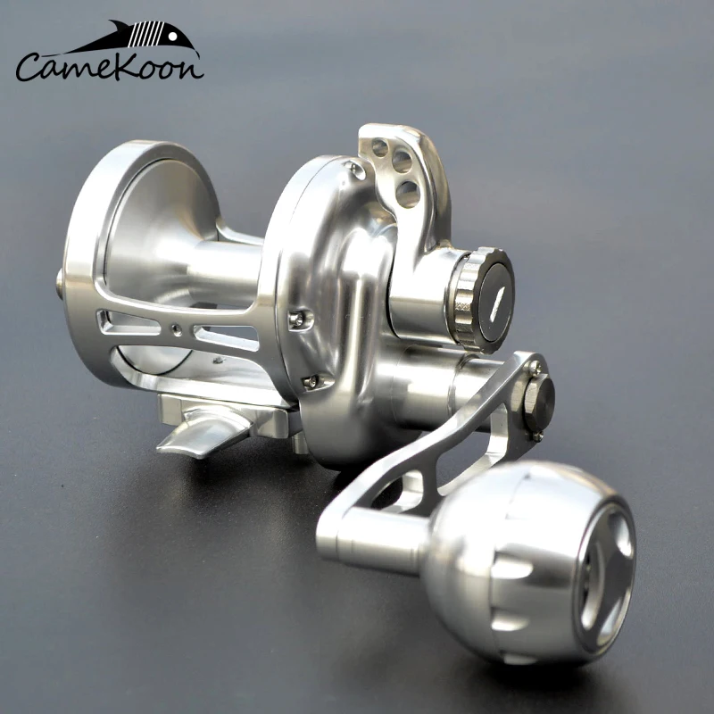 

CAMEKOON Saltwater Lever Drag Fishing Reels 4.9:1 Jigging 30KG Max Drag 9+2 Ball Bearings Full Metal Big Game Boat Trolling Coil