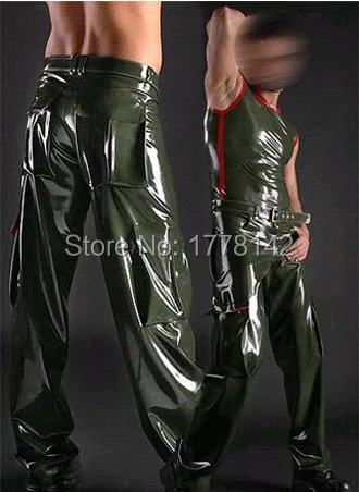 

Latex Trousers S Men's Army Jeans Latex Trousers Men Latex Arm Jeans Plus Size Hot Sale (Without Belt)