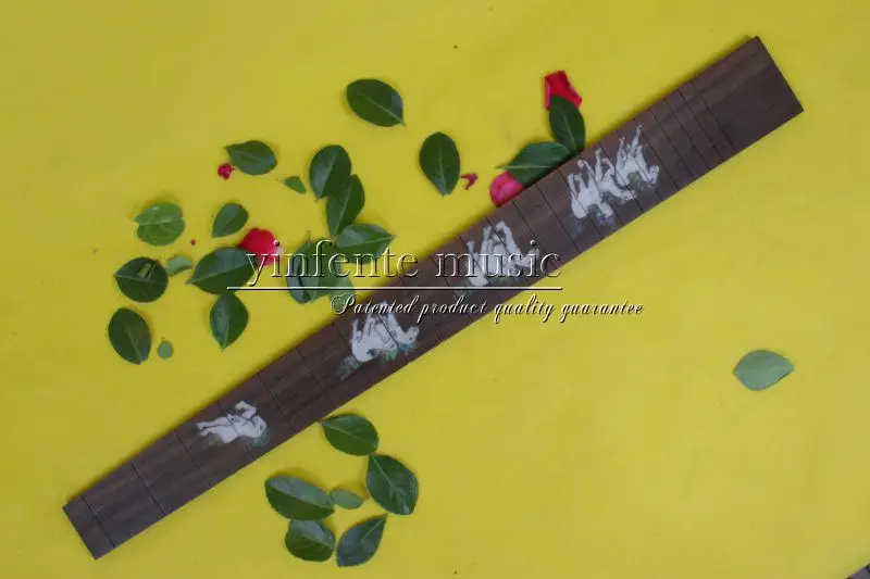 

DIY electric Guitar Fretboard 25.5inch Horse Inlay Guitar Fretboard Parts