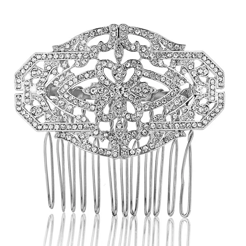 Zlxgirl Fashion Women Hair Accessories Flower Hairpins Tiara Women Bridal Head bijouxfor Gifts Colar hair Combs Bijoux