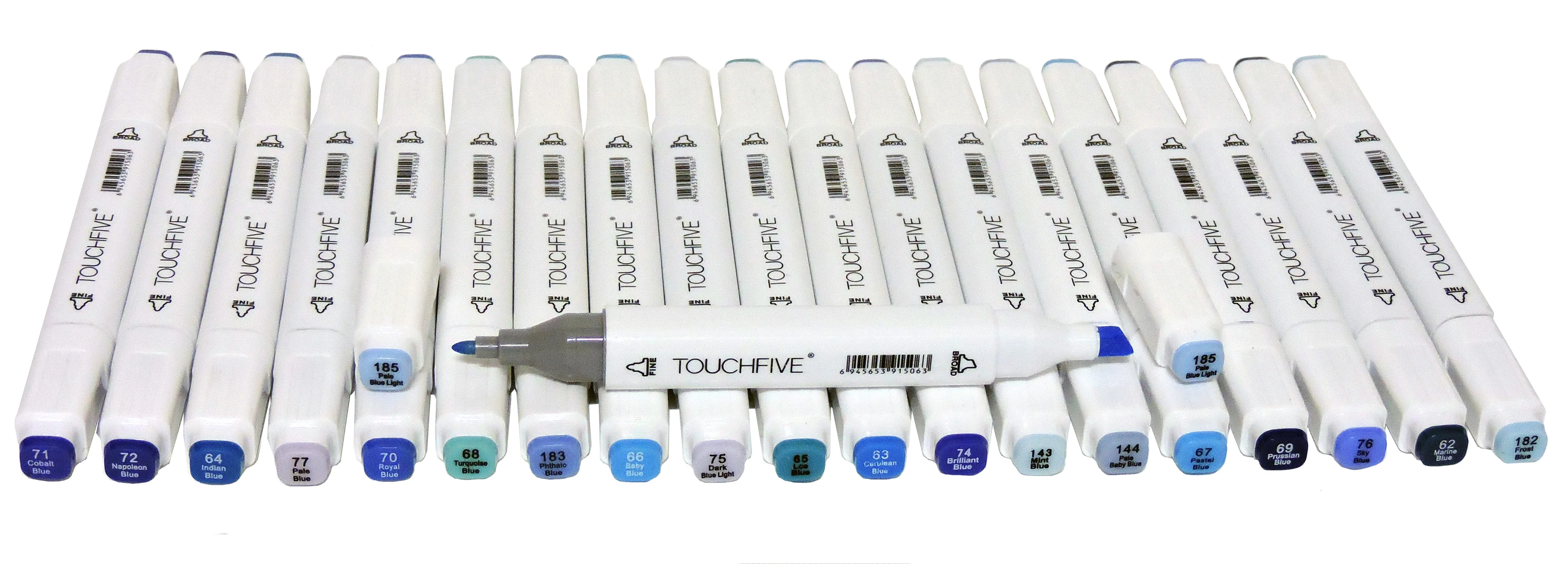 TouchFIVE Marker Pens 20 Colours Alcohol Markers Blue Color Set Ocean Sky Fashion Stationery Pen For School Sketch Markers