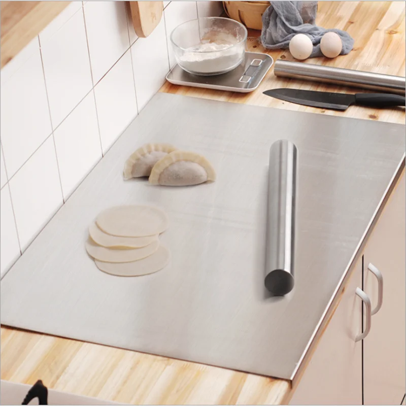 Stainless Steel Heat Resistance Table Placemat Pad Pastry Board Cutting Baking Mat for Dough Pastry Rolling Mat